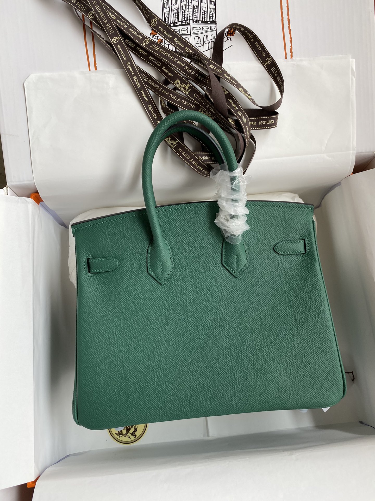 Hermes Birkin 25CM Epsom Leather Handbag Green